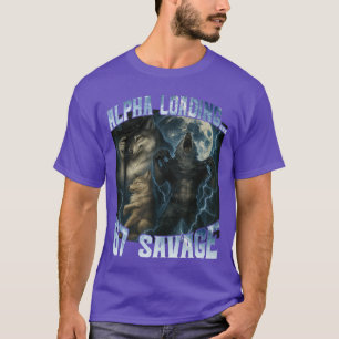 Alpha Wolf Loading 67 Percent Savage Funny Wolves T-Shirt