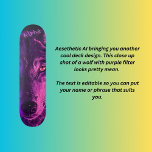 Alpha wolf  skateboard<br><div class="desc">A great design of a wolf with purple lighting and the word "Alpha" which you can edit to personalise it your way. You can also transfer the image to another board size or even upload your own image or photo. Generative content. You can contact me if you have any questions...</div>