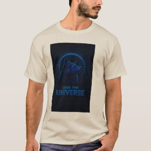 Alpha Wolf T-Shirt Futuristic Space Animal Art