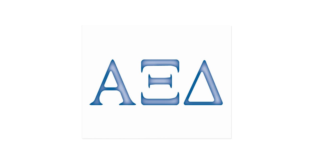Alpha Xi Delta Letters Postcard Zazzle.co.uk