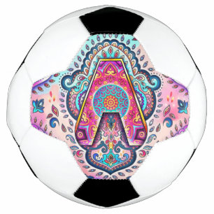 Alphabet A mandala Football
