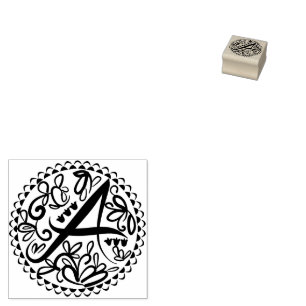 Alphabet A Rubber Stamp