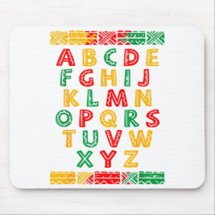 Alphabet Abc Black History Month Design Mouse Mat