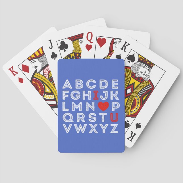 Alphabet ABC I Love You Playing Cards (Back)
