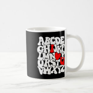 Alphabet Abc I Love You T Shirt Valentines Day Hea Coffee Mug