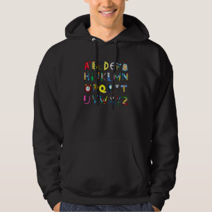 Alphabet Abc Letter Graphic Tops For Kids Pre K Te