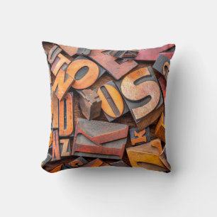 alphabet abstract - background of random letterpre cushion