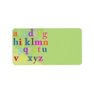 Alphabet Address Label