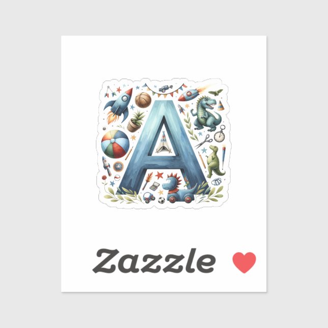 Alphabet Adventure 'A' Sticker. (Sheet)