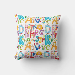 Alphabet Adventures Kids Throw Pillow