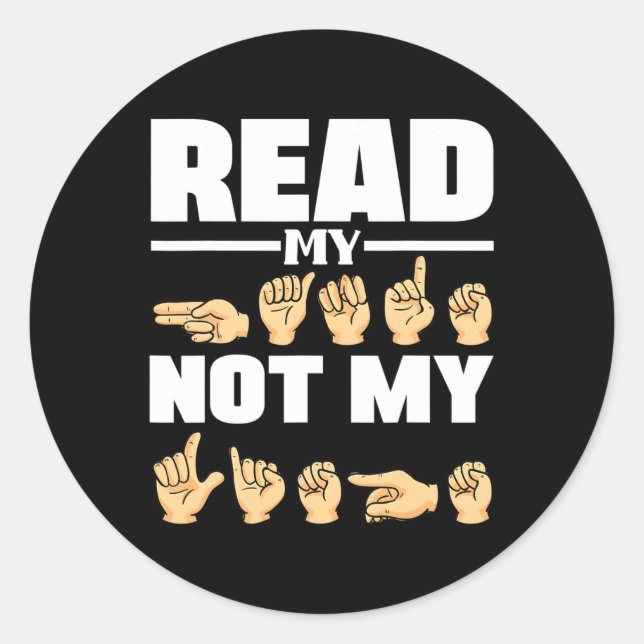 Alphabet American Sing Language Asl Teacher Quote  Classic Round Sticker (Front)