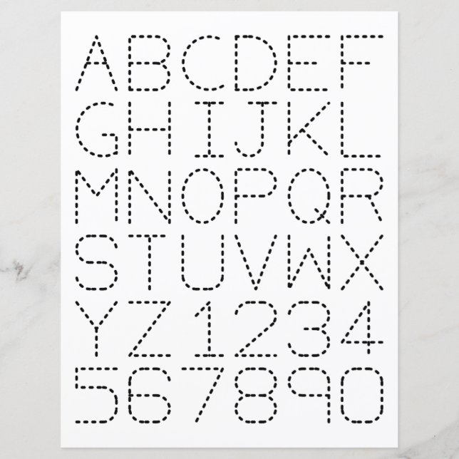 Alphabet and Number tracing Sheets (Front)