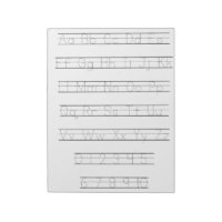 Alphabet and number tracing worksheet notepad