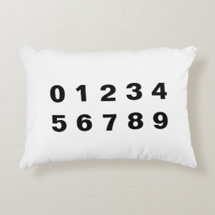 Alphabet and Numbers Decorative Cushion