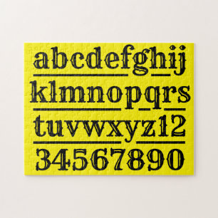 Alphabet and numerals designs jigsaw puzzle