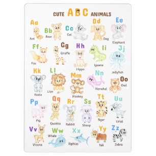 Alphabet Animal ABC Cute animals Clipboard