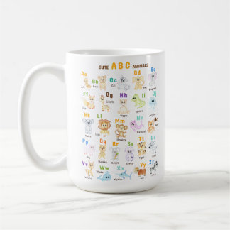 Alphabet Animal ABC Cute animals  Coffee Mug