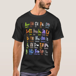 Alphabet Animal ABCs Learning For Boys Girls Adult T-Shirt