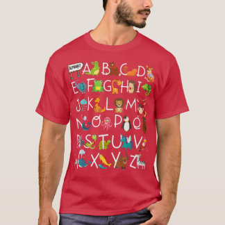 Alphabet Animal ABCs LearningKids Begin Learn Gift T-Shirt