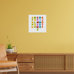alphabet Animal Letters Zoo Kids Child Nursery     Poster