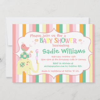 Alphabet Animals Baby Shower Invitation