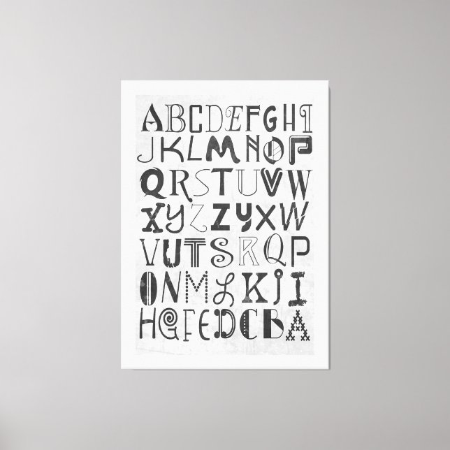 Alphabet Art Canvas Print (Front)