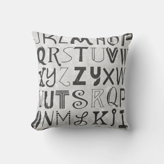 Alphabet Art Cushion (Front)