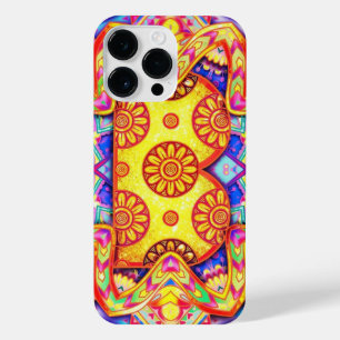 Alphabet B mandala iPhone 14 Pro Max Case
