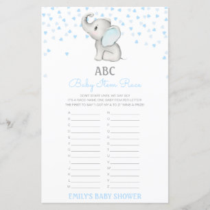 Alphabet Baby Item Baby Shower Game PRINTED