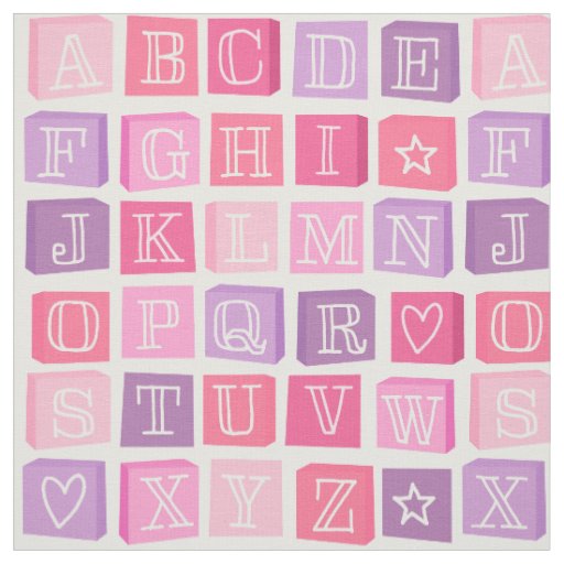 Pink alphabet blocks on sale