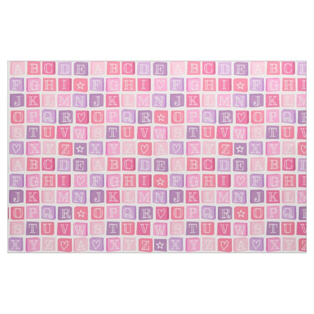 Pink alphabet blocks deals