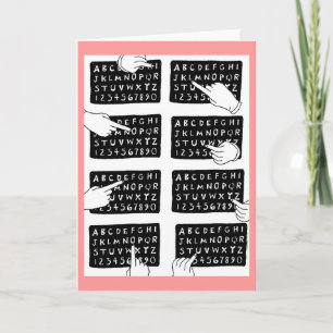 alphabet board card