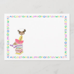 Alphabet Border Kindergarten or Preschool Graduati Announcement