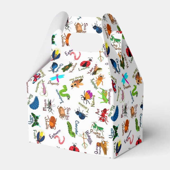 Alphabet Bugs Favour Box (Front Side)