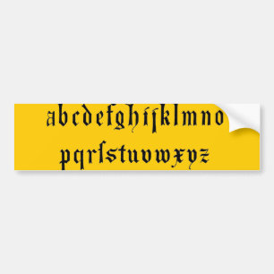 Alphabet  Bumper Sticker