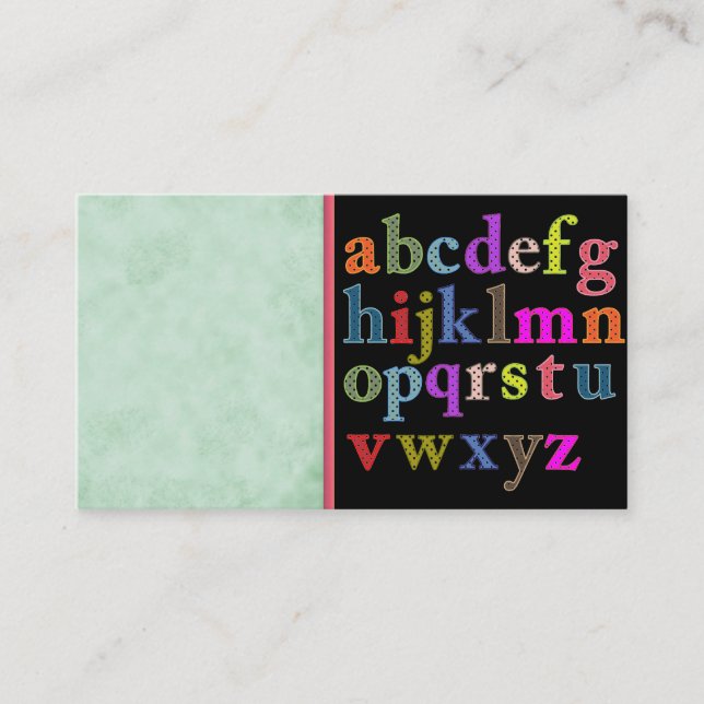 Alphabet Business Card (Front)