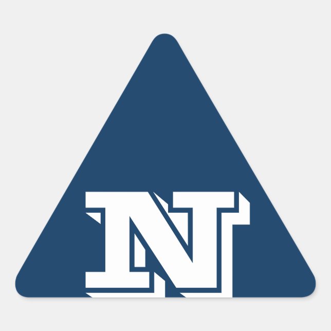 Alphabet by Janz Capital Letter N Police Box Blue Triangle Sticker (Front)