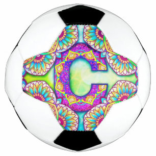 Alphabet C mandala Football
