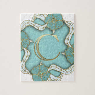 alphabet c  monogram jigsaw puzzle
