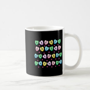 Alphabet Candy Heart Love Valentines Day Teacher Coffee Mug