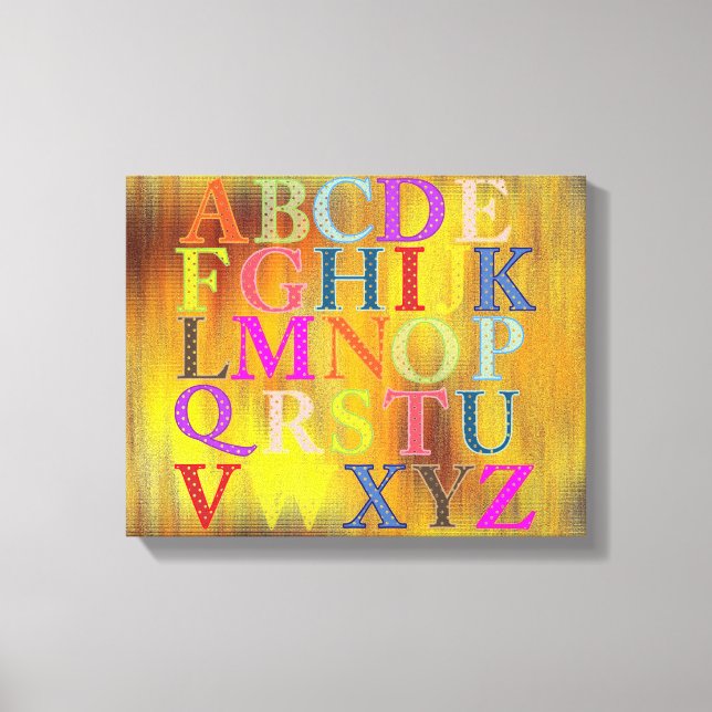 Alphabet Canvas Print (Front)