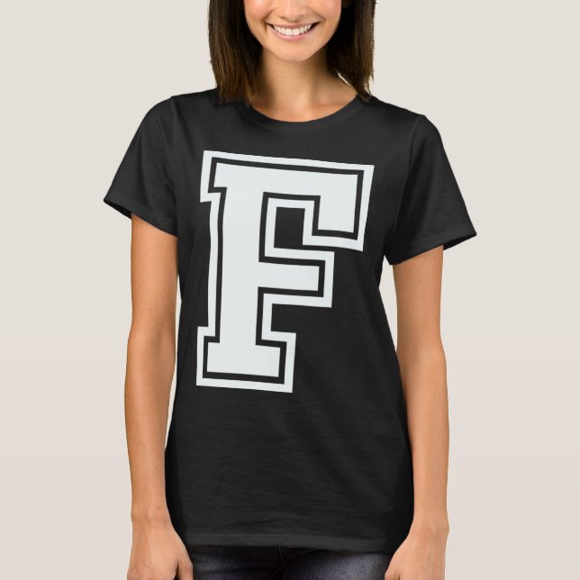 Alphabet capital letter F matching family group ha T-Shirt (Front)