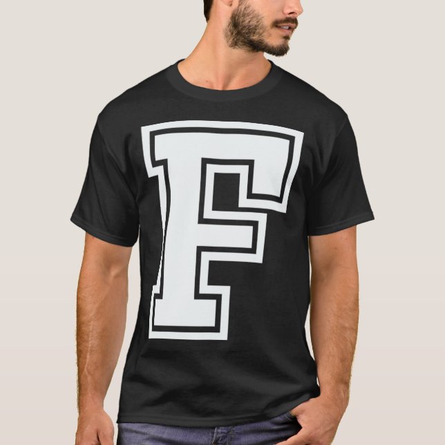 Alphabet capital letter F matching family group ha T-Shirt (Front)