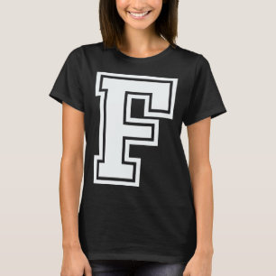 Alphabet capital letter F matching family group ha T-Shirt