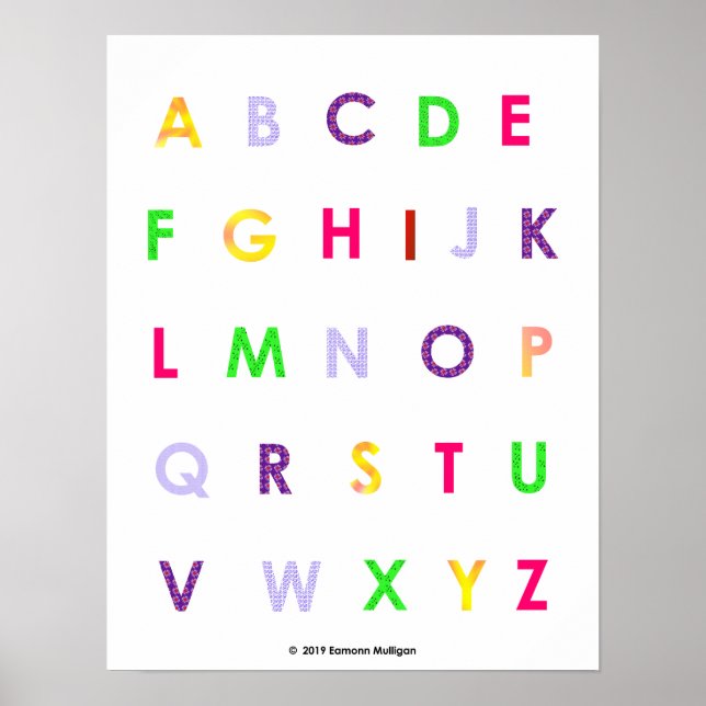 Alphabet Capital Letters Poster (Front)