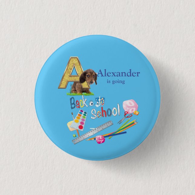 Alphabet Capitals Back to school 3 Cm Round Badge (Front)