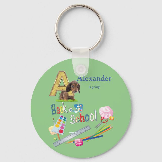 Alphabet Capitals  Back to school Key Ring (Front)