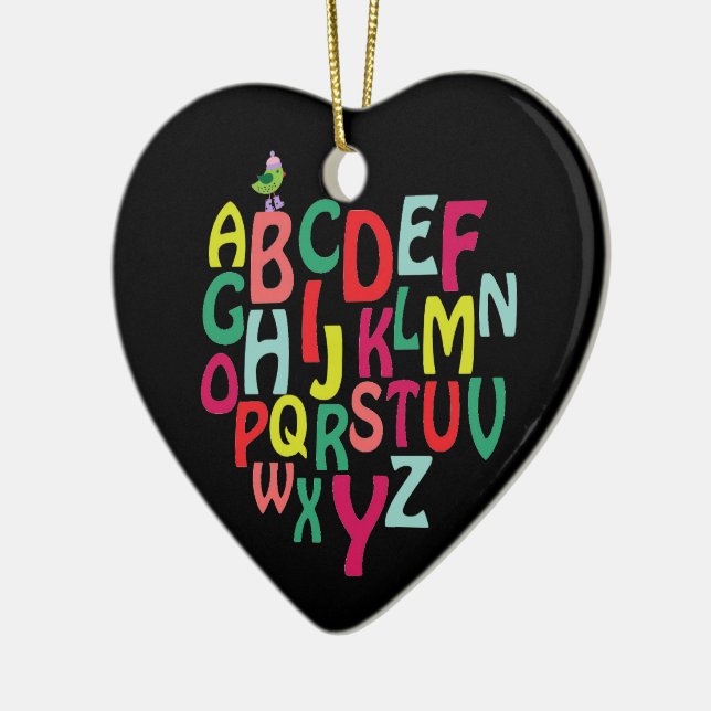 Alphabet Ceramic Tree Decoration (Left)