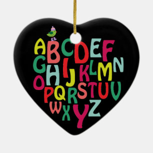 Alphabet Ceramic Tree Decoration