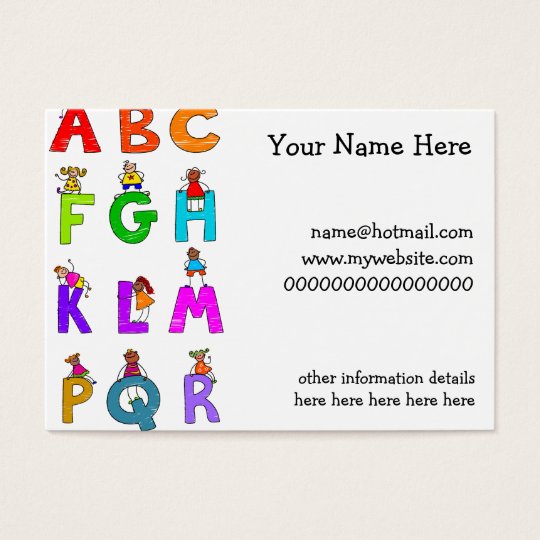 Alphabet Children Business Card